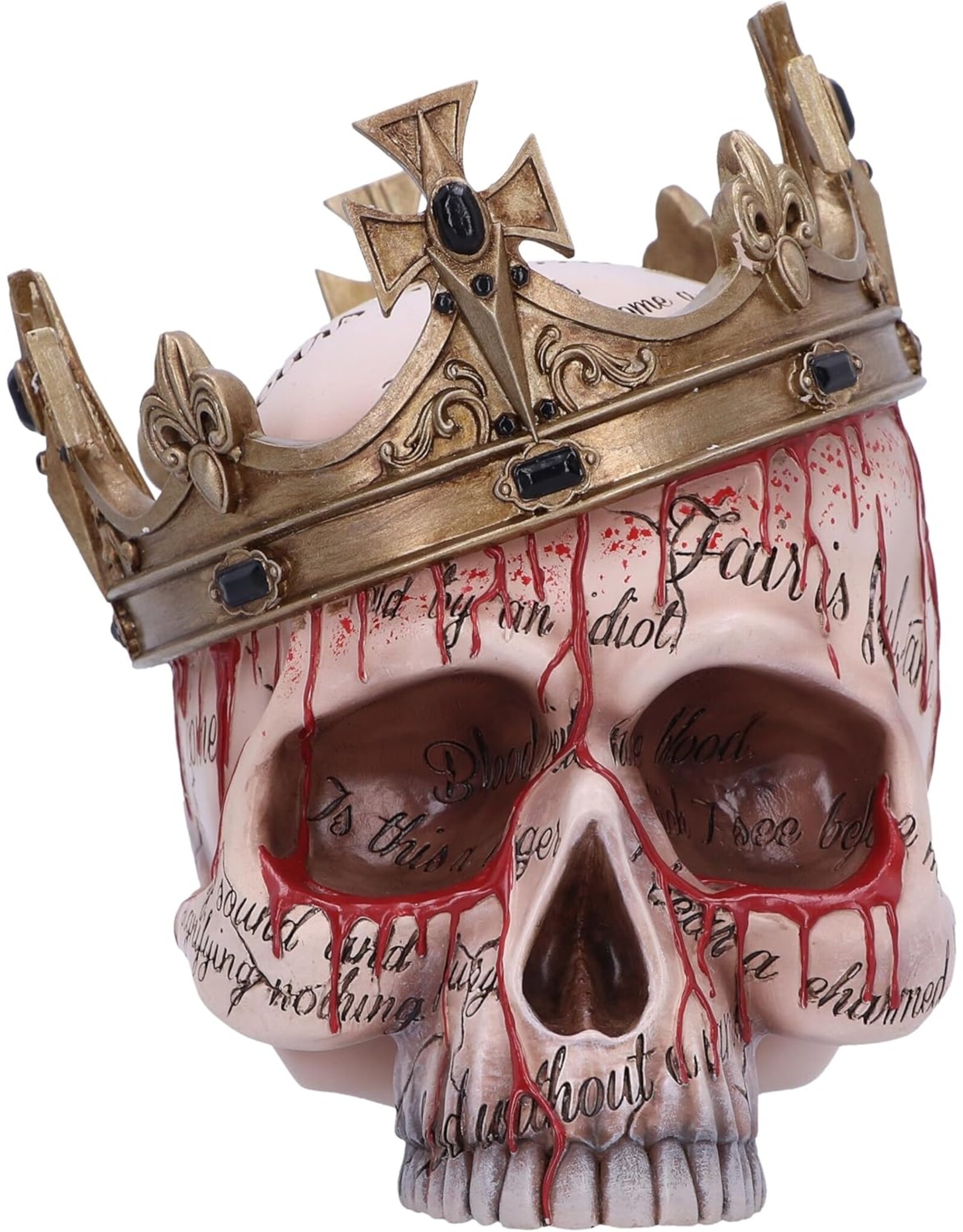 NemesisNow Giftware Figurines Collectables - Gothic Skull with Crown Macbeth 15cm