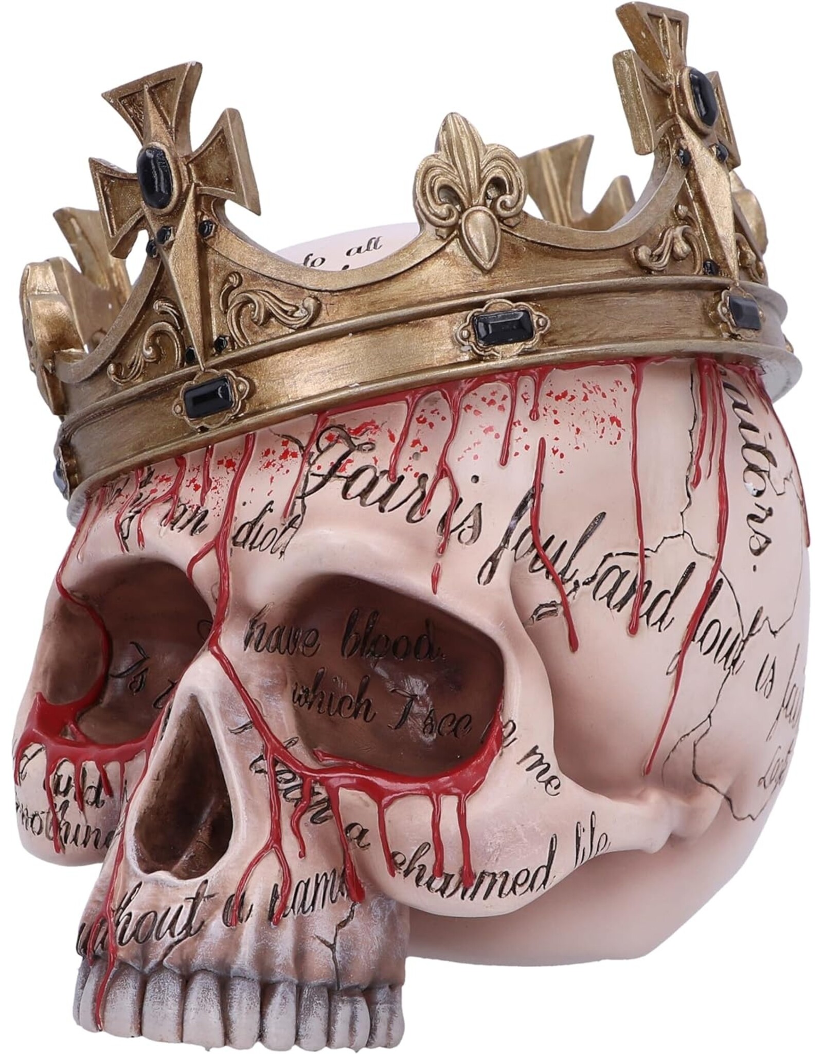 NemesisNow Giftware Beelden Collectables  - Gothic Schedel met Kroon Macbeth 15cm