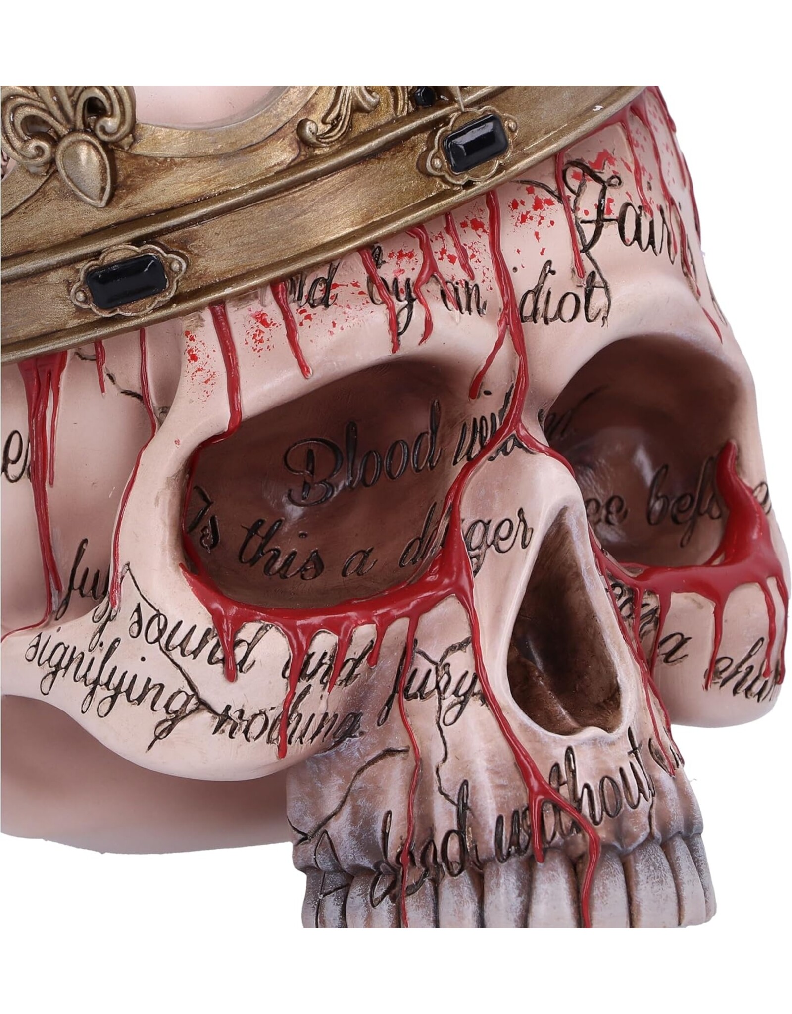 NemesisNow Giftware Beelden Collectables  - Gothic Schedel met Kroon Macbeth 15cm