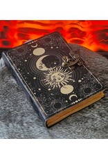 JM Handicrafts Miscellaneous - Celestial Zon & Maan Leren Vintage Notitieboek