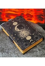 JM Handicrafts Miscellaneous - Celestial Zon & Maan Leren Vintage Notitieboek