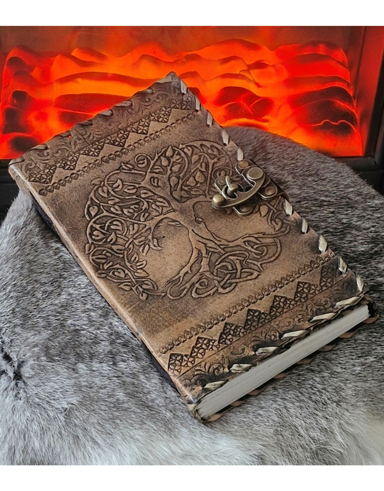 JM Miscellaneous - Leren Notitieboek Tree of Life 23,5 x 13,5cm