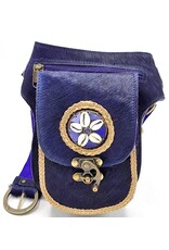 Trukado Leather Festival bags, waist bags and belt bags - Leather waist bag with cowhide Festival bag Ibiza Style