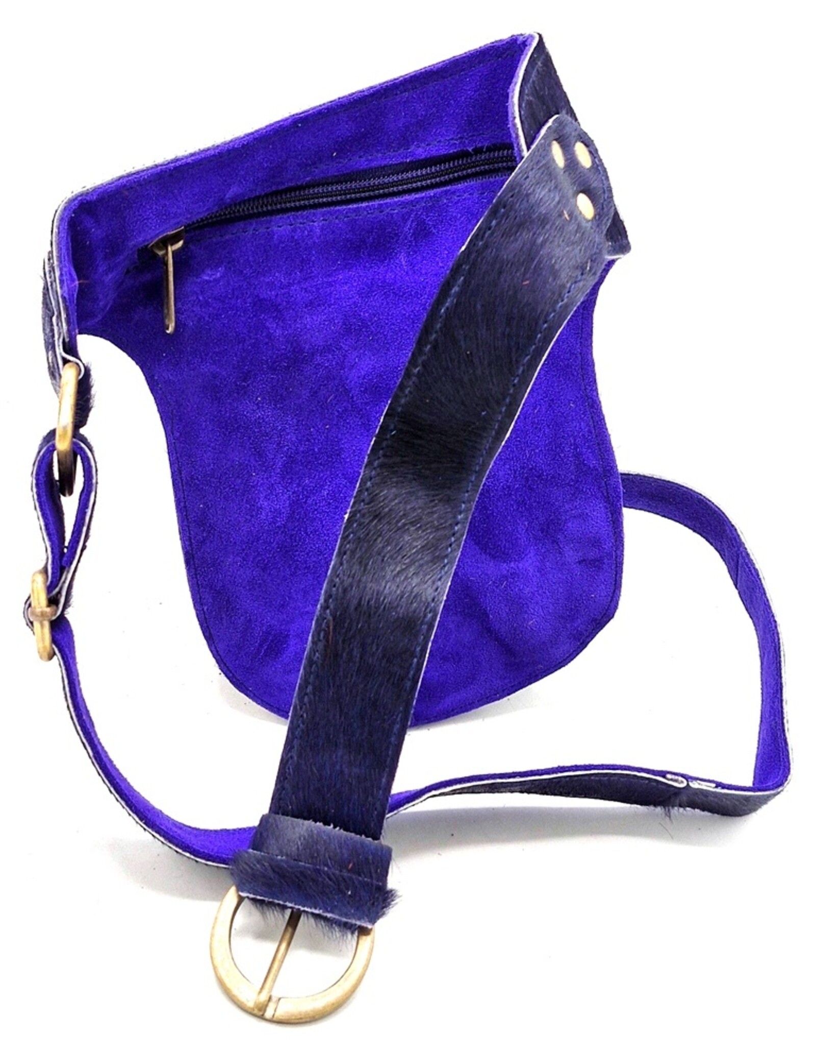 Trukado Leren Festivaltasjes, heuptassen en riemtassen - Leren heuptas met koeienhuid Festivaltasje Ibiza Stijl heuptasje