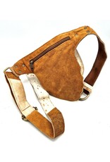 Trukado Leather Festival bags, waist bags and belt bags - Cowhide Waist bag with Vintage Hook brown/cream/white