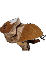 Trukado Leather Festival bags, waist bags and belt bags - Cowhide Waist bag with Vintage Hook brown/cream/white