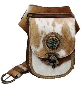 Trukado Cowhide waistbag with hook Ibiza - Festival bag Cowhide