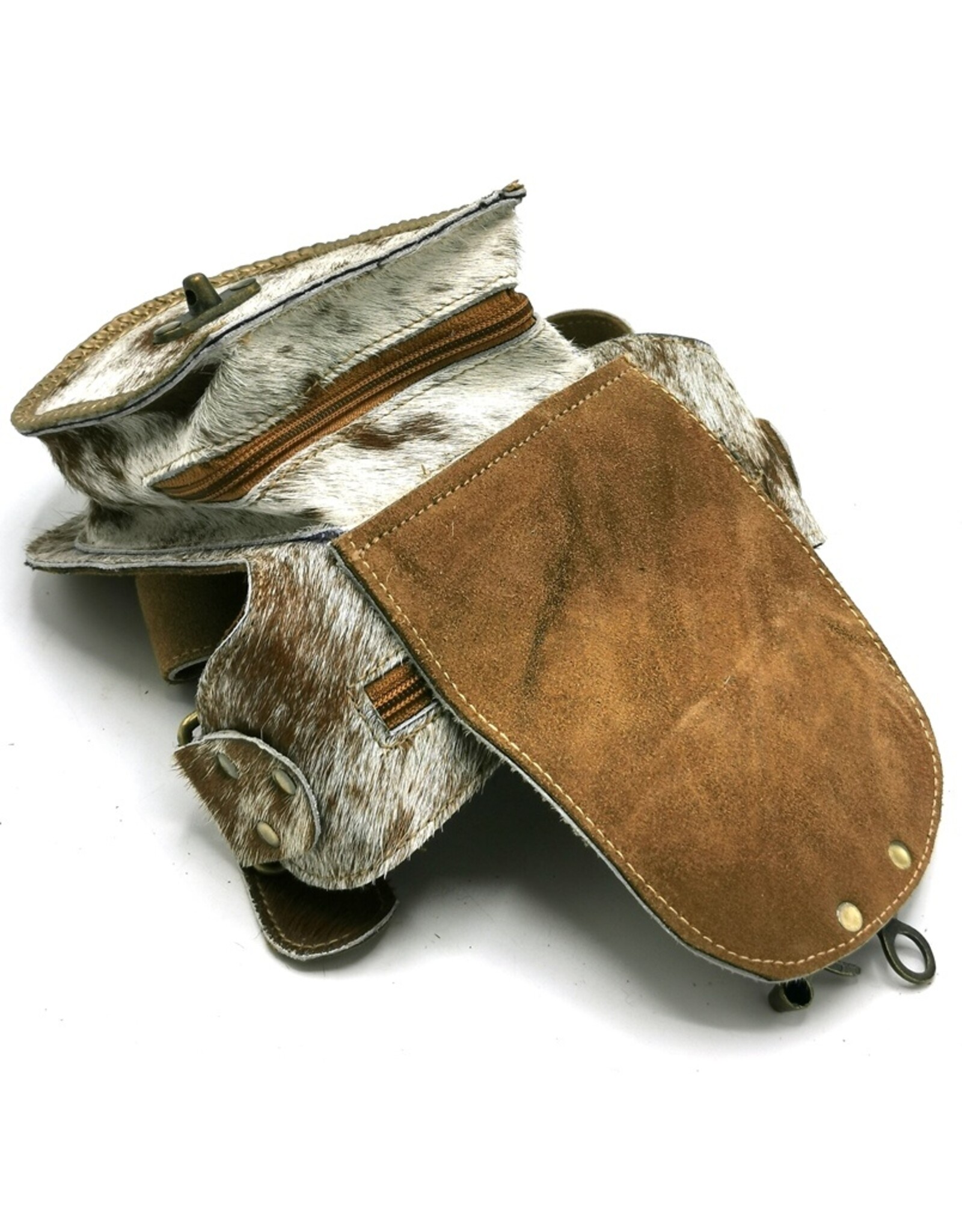 Trukado Leather Festival bags, waist bags and belt bags - Waist bag Cowhide with Vintage Hook Ibiza