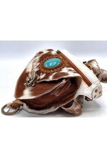 Trukado Leather Festival bags, waist bags and belt bags - Cowhide waist bag with hook and Turquoise stone Ibiza Style