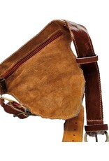 Trukado Leather Festival bags, waist bags and belt bags -   Cowhide waist bag with hook and Turquoise Stone Ibiza Style