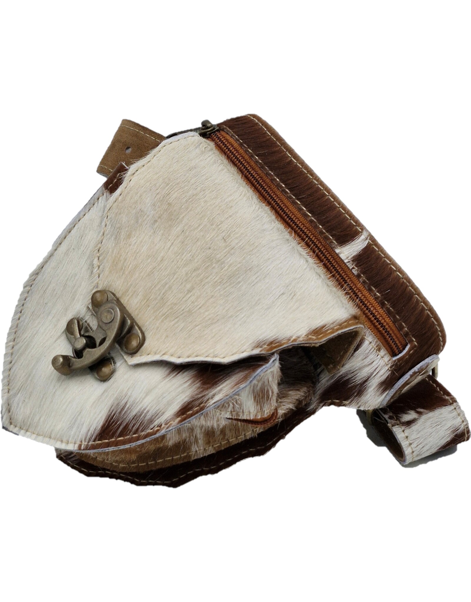 Trukado Small leather bags, cluches and more - Cowhide Hip Bag with Vintage Hook Ibiza