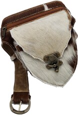 Trukado Small leather bags, cluches and more - Cowhide Hip Bag with Vintage Hook Ibiza