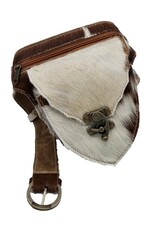 Trukado Leren Festivaltasjes, heuptassen en riemtassen - Koeienhuid Heuptas met Vintage Haakje Ibiza