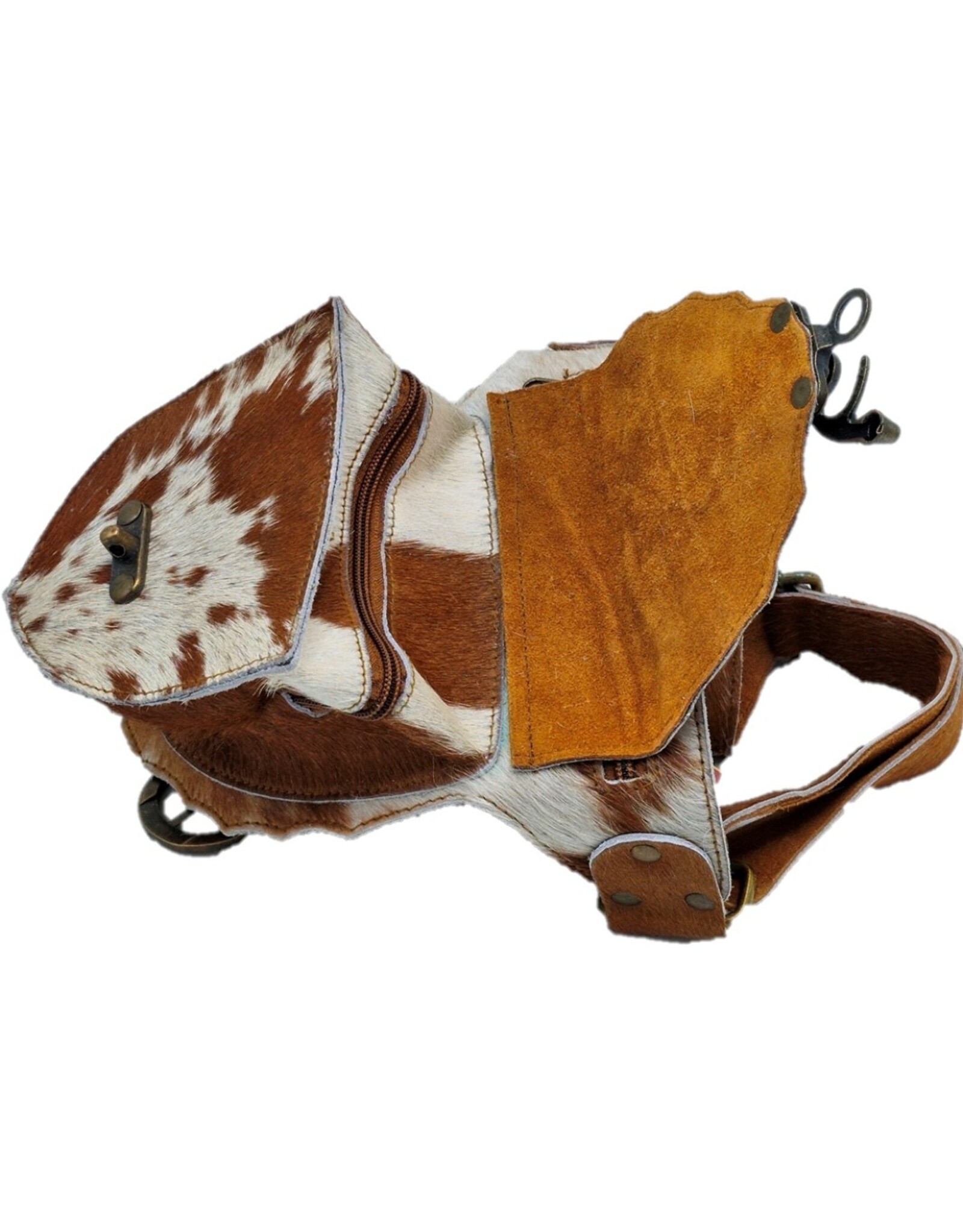 Trukado Leather Festival bags, waist bags and belt bags -  Leather waist bag cowhide Ibiza Style