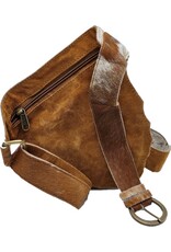 Trukado Leather Festival bags, waist bags and belt bags -  Leather waist bag cowhide Ibiza Style