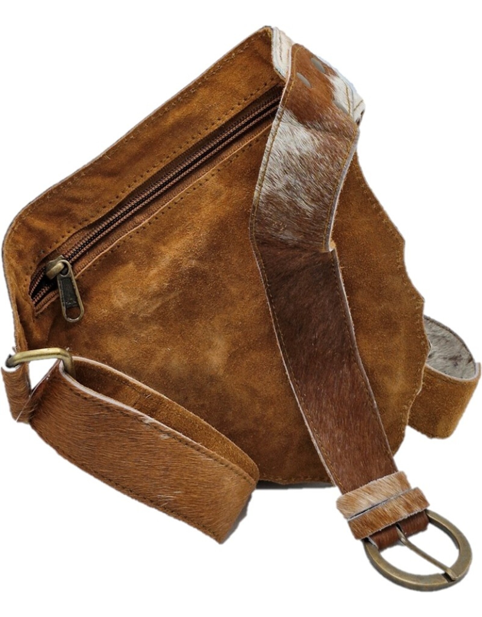 Trukado Leather Festival bags, waist bags and belt bags -  Leather waist bag cowhide Ibiza Style