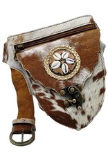 Trukado Leather Festival bags, waist bags and belt bags -  Leather waist bag cowhide Ibiza Style