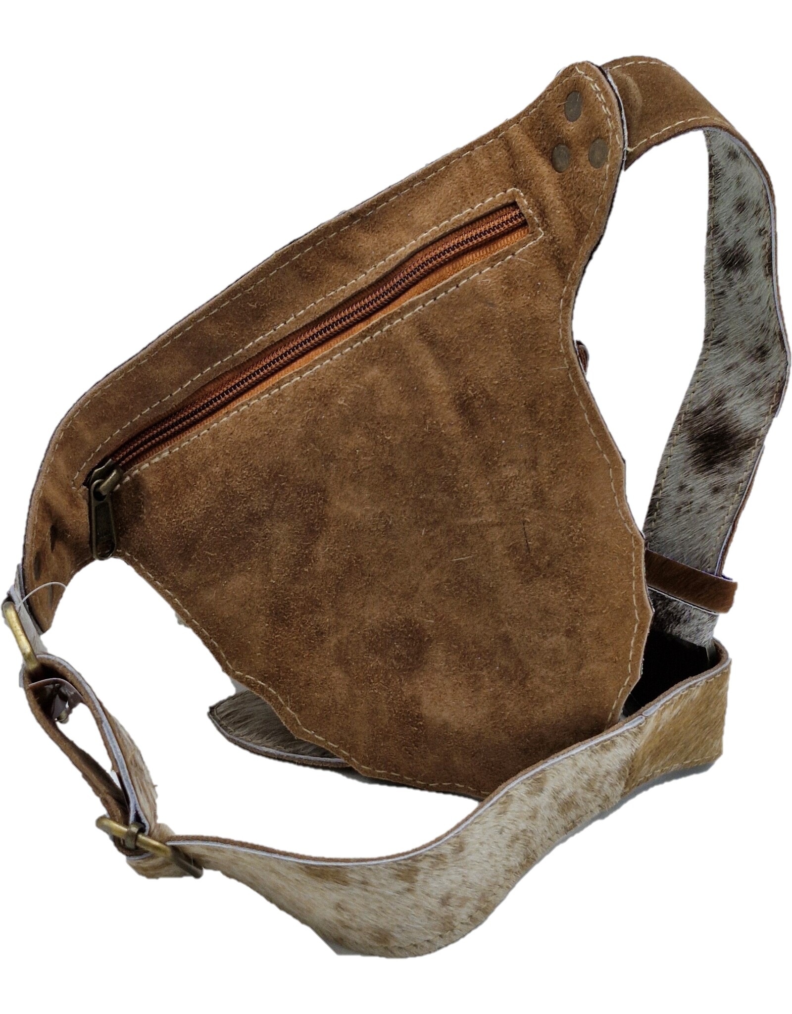 Trukado Leather Festival bags, waist bags and belt bags - Cowhide waist bag with turquoise stone Ibiza Style