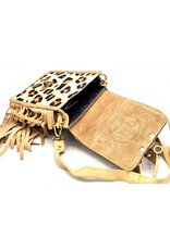 Banned Leather Festival bags, waist bags and belt bags - Cowhide Phone bag with Fringes and Vintage Hook