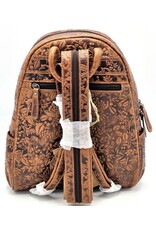 HillBurry Leather backpacks Leather shoppers - HillBurry HillBurry Leather Backpack with Leaf Embossing