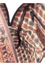 HillBurry Leren rugzakken Leren shoppers - HillBurry HillBurry Leren Rugzak met Bladeren Reliëf