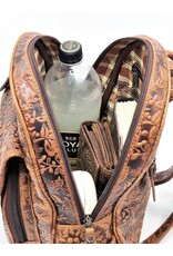 HillBurry Leren rugzakken Leren shoppers - HillBurry HillBurry Leren Rugzak met Bladeren Reliëf