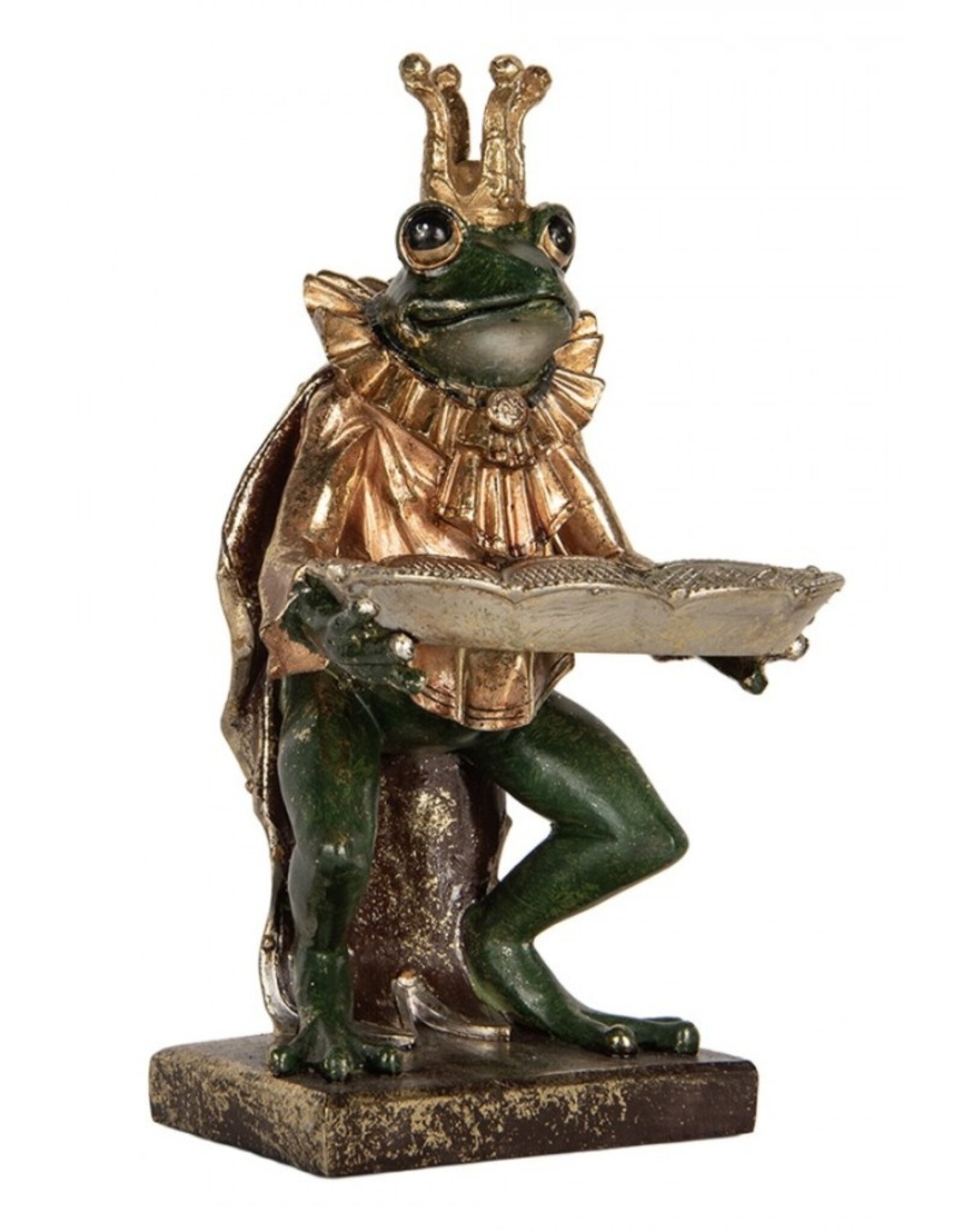 C&E Giftware Figurines Collectables - Frog Prince with tray statue 28cm