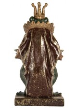 C&E Giftware Beelden Collectables  - Kikkerkoning met dienblad beeld 28cm