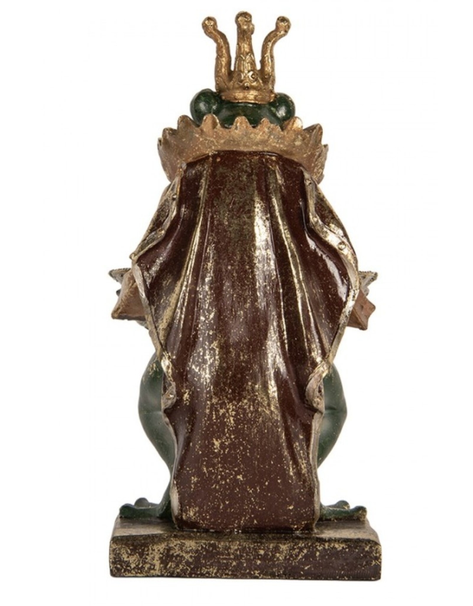 C&E Giftware Beelden Collectables  - Kikkerkoning met dienblad beeld 28cm