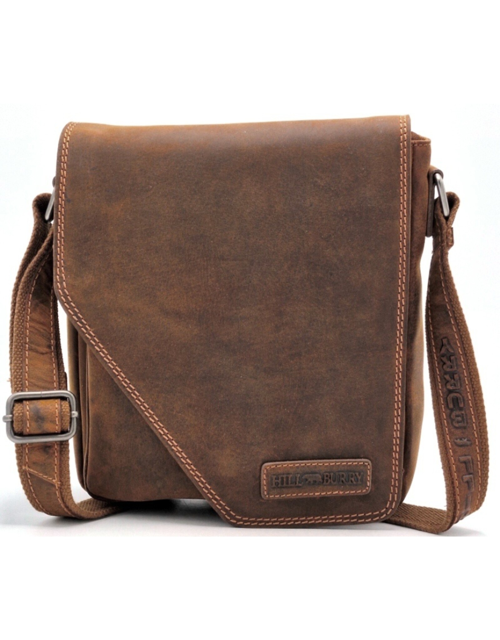 HillBurry Leren Schoudertassen Leren crossbody tassen - HillBurry Jagerstas medium formaat