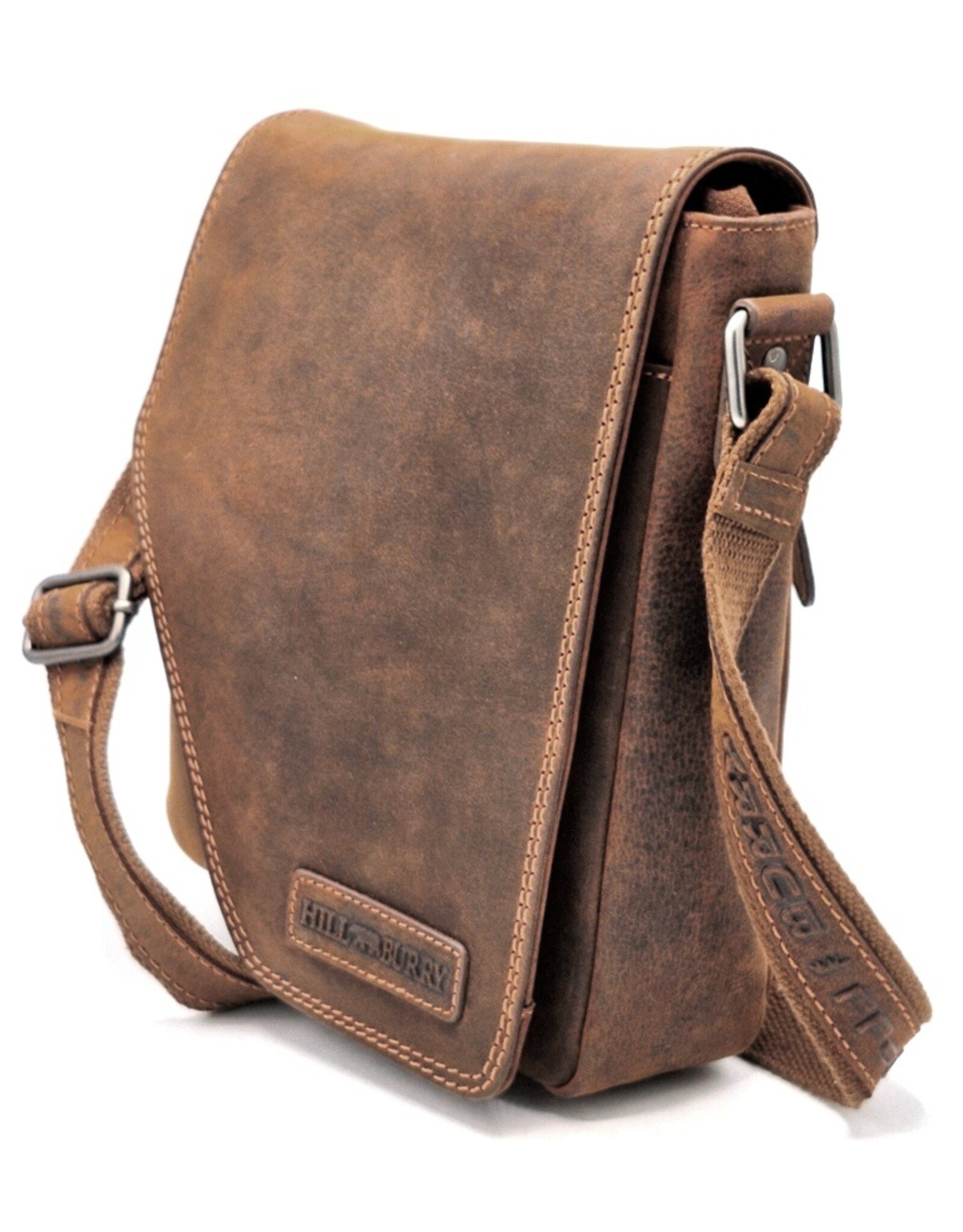HillBurry Leren Schoudertassen Leren crossbody tassen - HillBurry Jagerstas medium formaat