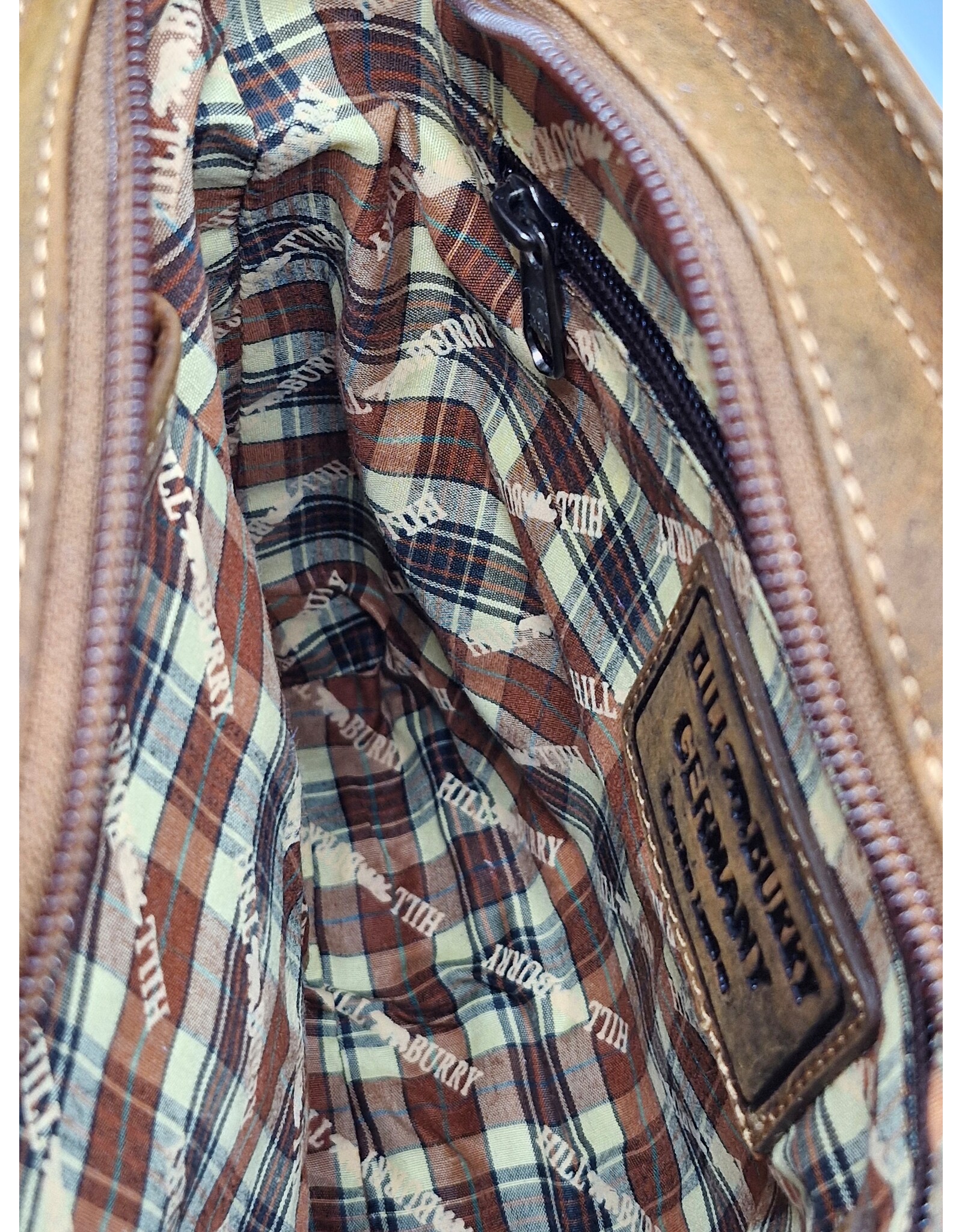 HillBurry Leren Schoudertassen Leren crossbody tassen - HillBurry Jagerstas medium formaat