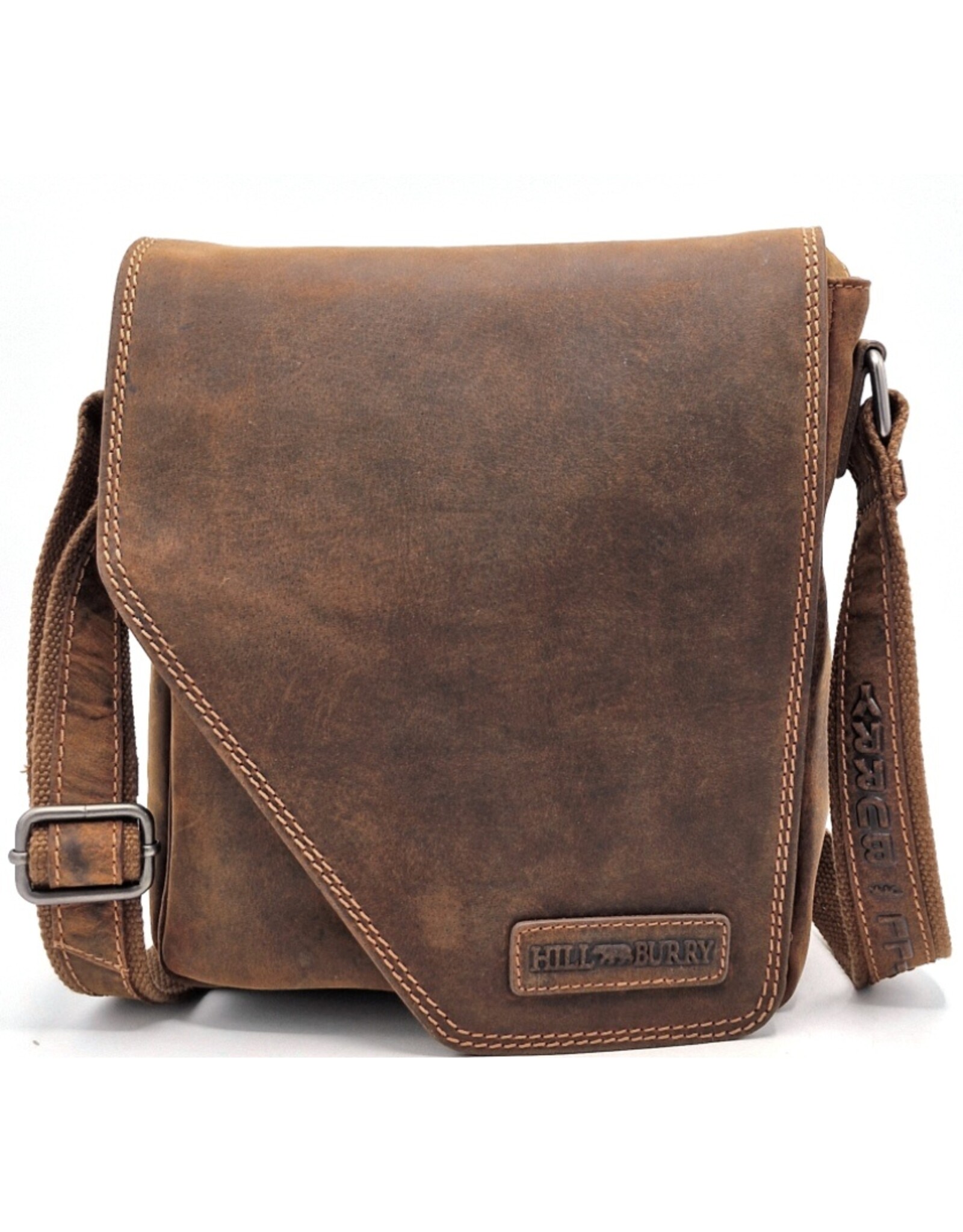 HillBurry Leren Schoudertassen Leren crossbody tassen - HillBurry Jagerstas medium formaat