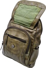 HillBurry Leather bags -  HillBurry backpack Washed Buffalo leather green