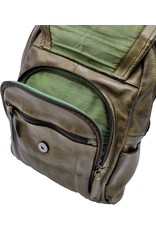 HillBurry Leather bags -  HillBurry backpack Washed Buffalo leather green