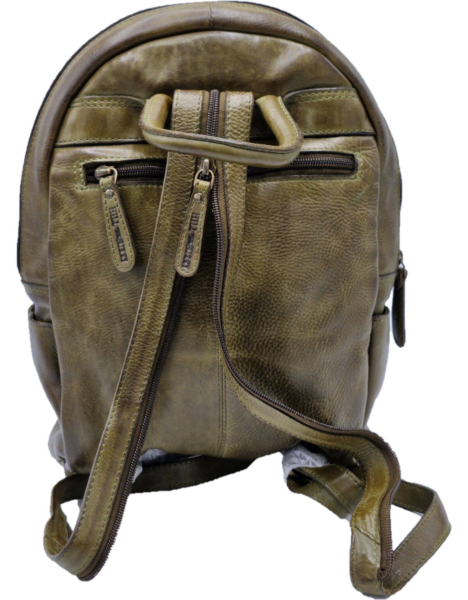 HillBurry Leather bags -  HillBurry backpack Washed Buffalo leather green