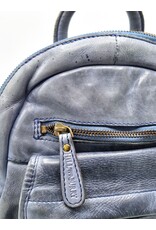 HillBurry Leather bags -  HillBurry backpack Washed Buffalo leather blue