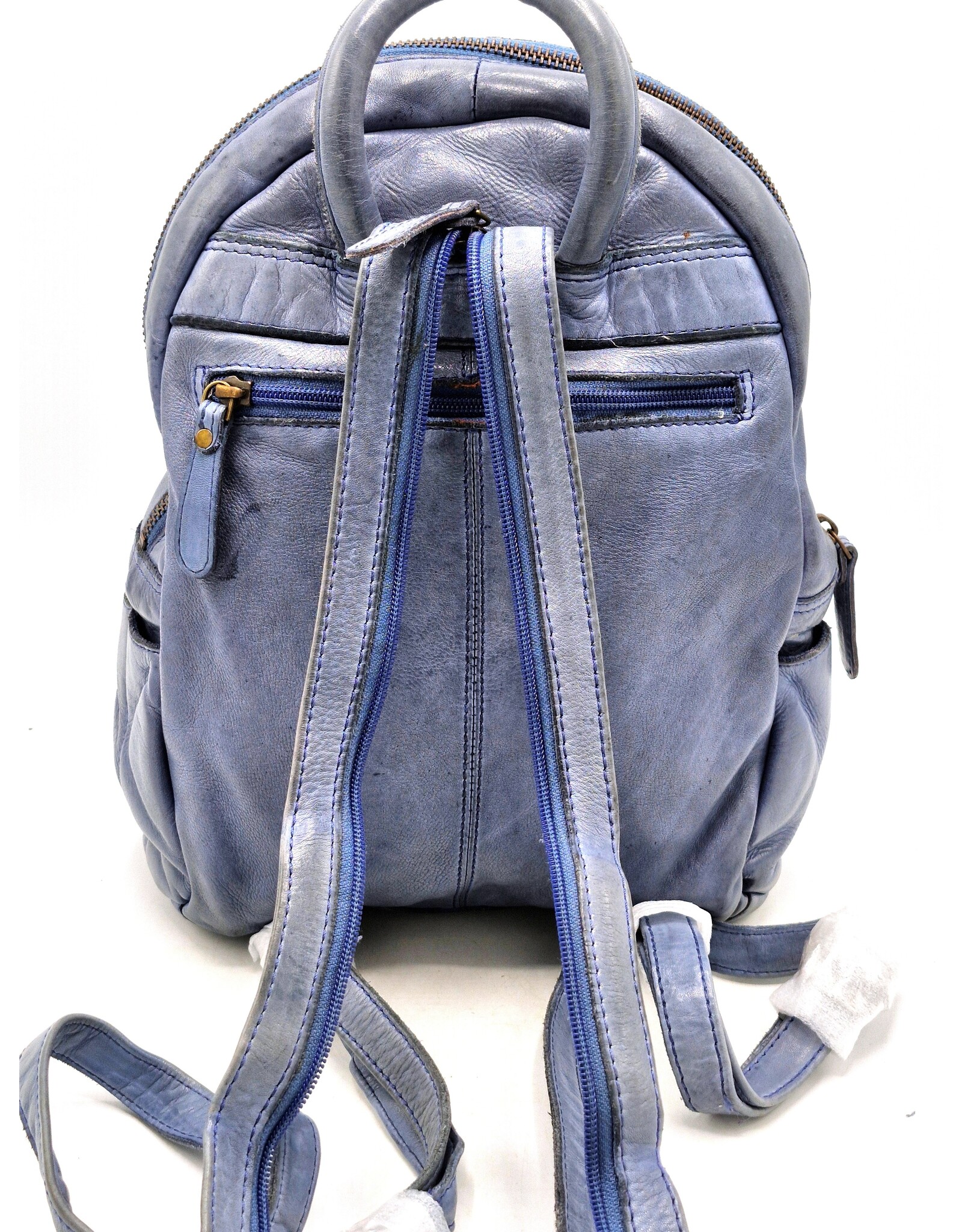 HillBurry Leather bags -  HillBurry backpack Washed Buffalo leather blue