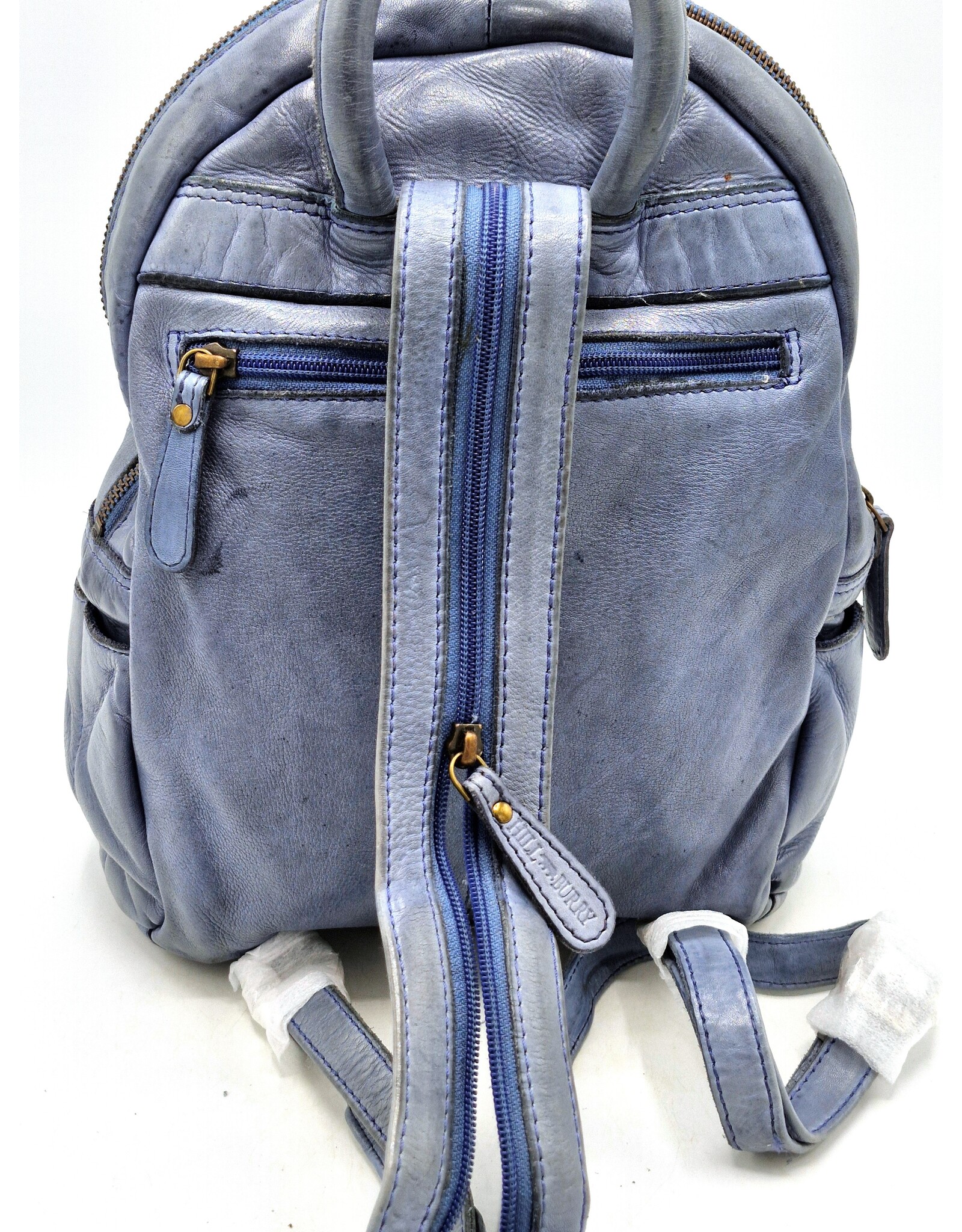HillBurry Leather bags -  HillBurry backpack Washed Buffalo leather blue