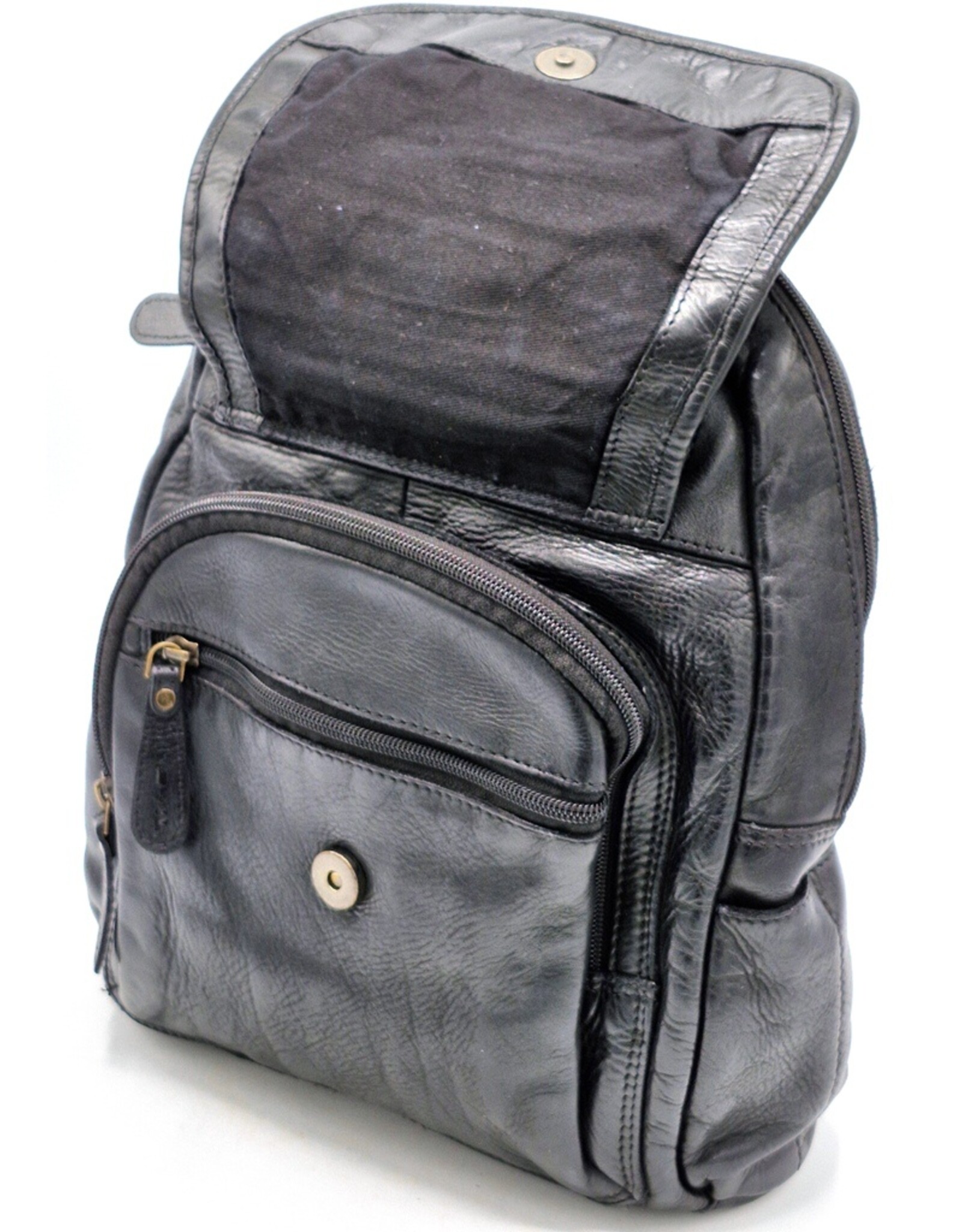 HillBurry Leather bags -  HillBurry backpack Washed Buffalo leather black