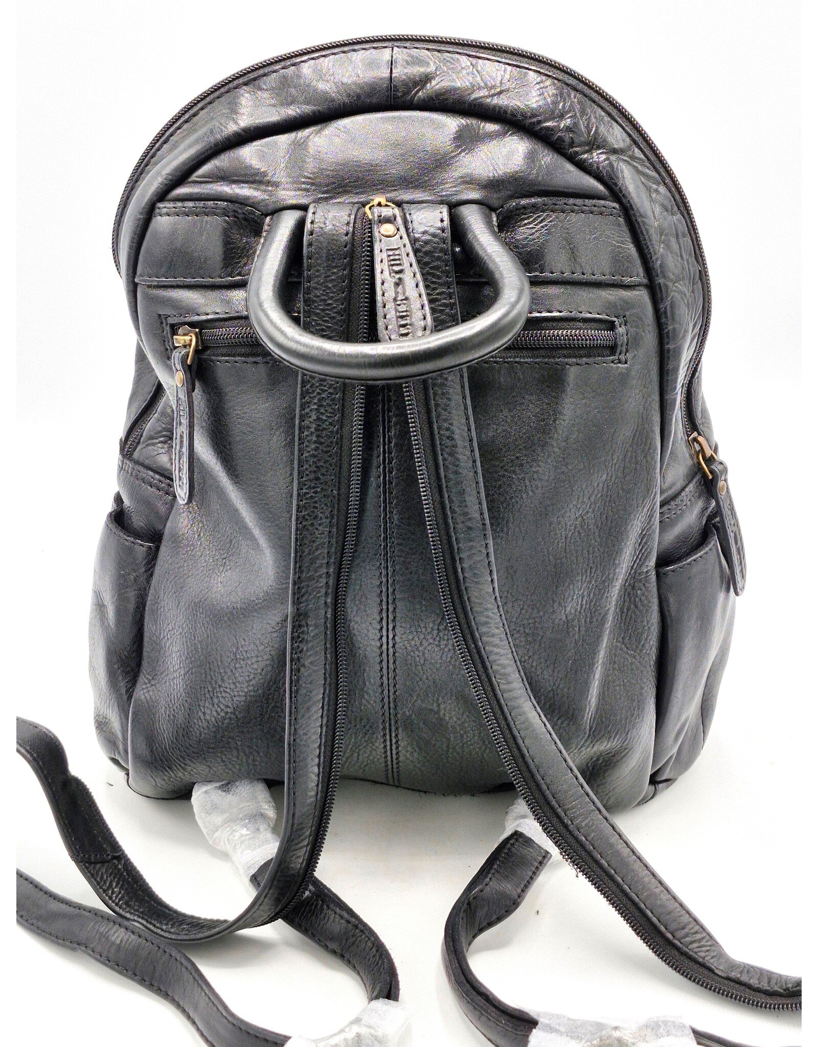 HillBurry Leather bags -  HillBurry backpack Washed Buffalo leather black