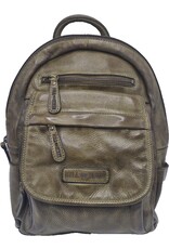 HillBurry Leren tassen - HillBurry rugzak Gewassen Buffelleer groen
