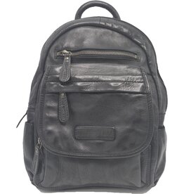 HillBurry HillBurry rugzak Gewassen Buffelleer zwart