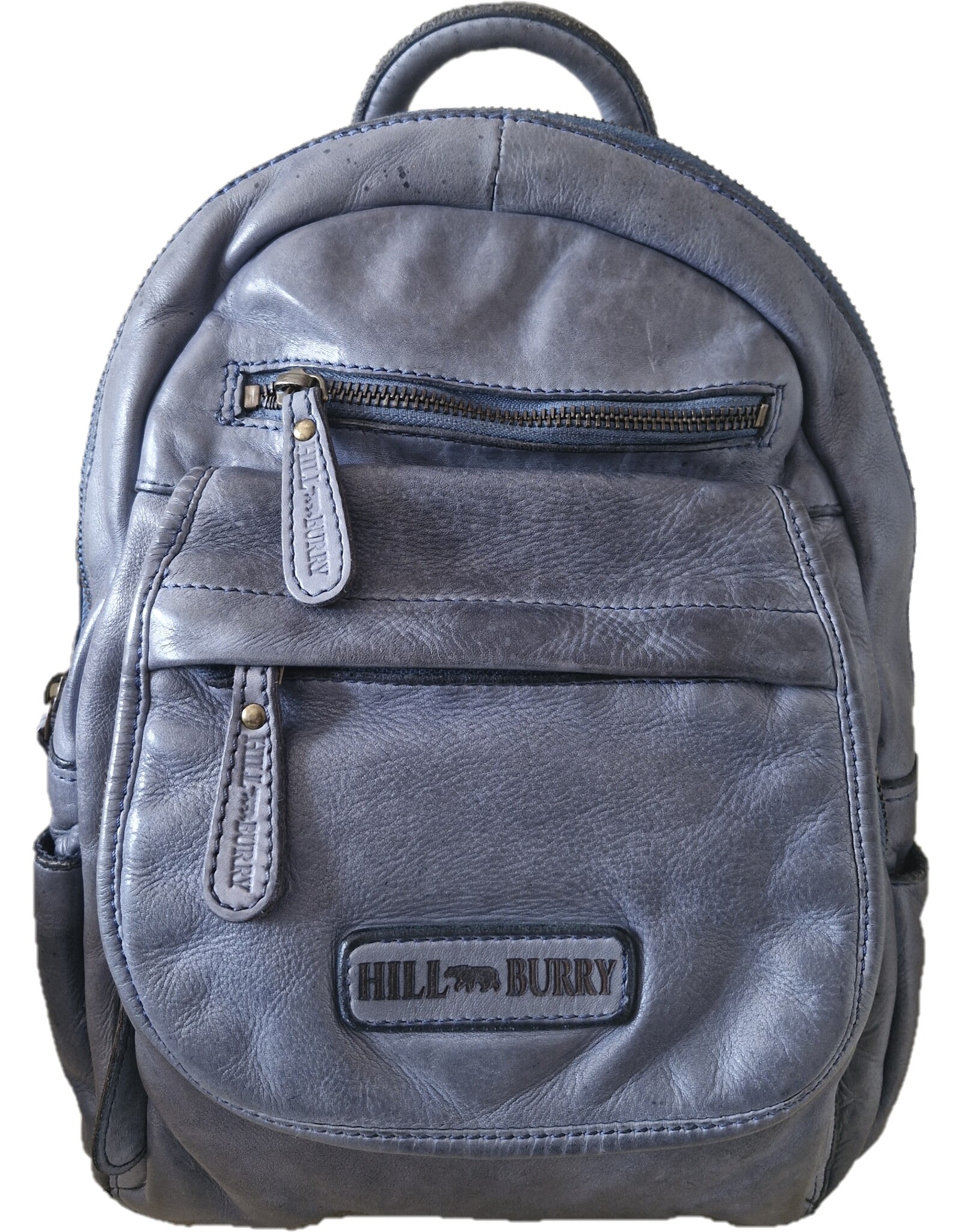 HillBurry Leather bags -  HillBurry backpack Washed Buffalo leather blue