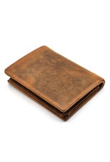 Leather Fox Leather Wallets - Leather Wallet with Eagles head (vertical)