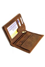 Leather Fox Leather Wallets - Leather Wallet with Eagles head (vertical)