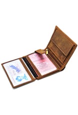 Leather Fox Leren Portemonnees - Leren Portemonnee met Adelaars kop verticaal