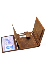 Leather Fox Leather Wallets - Leather Wallet with Eagles head (vertical)