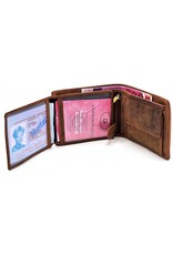 Leather Fox Leather Wallets - Leather Wallet with Eagles head (horizontal)