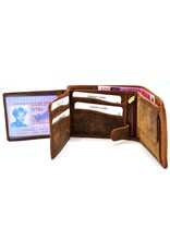 Leather Fox Leather Wallets - Leather Wallet with Eagles head (horizontal)